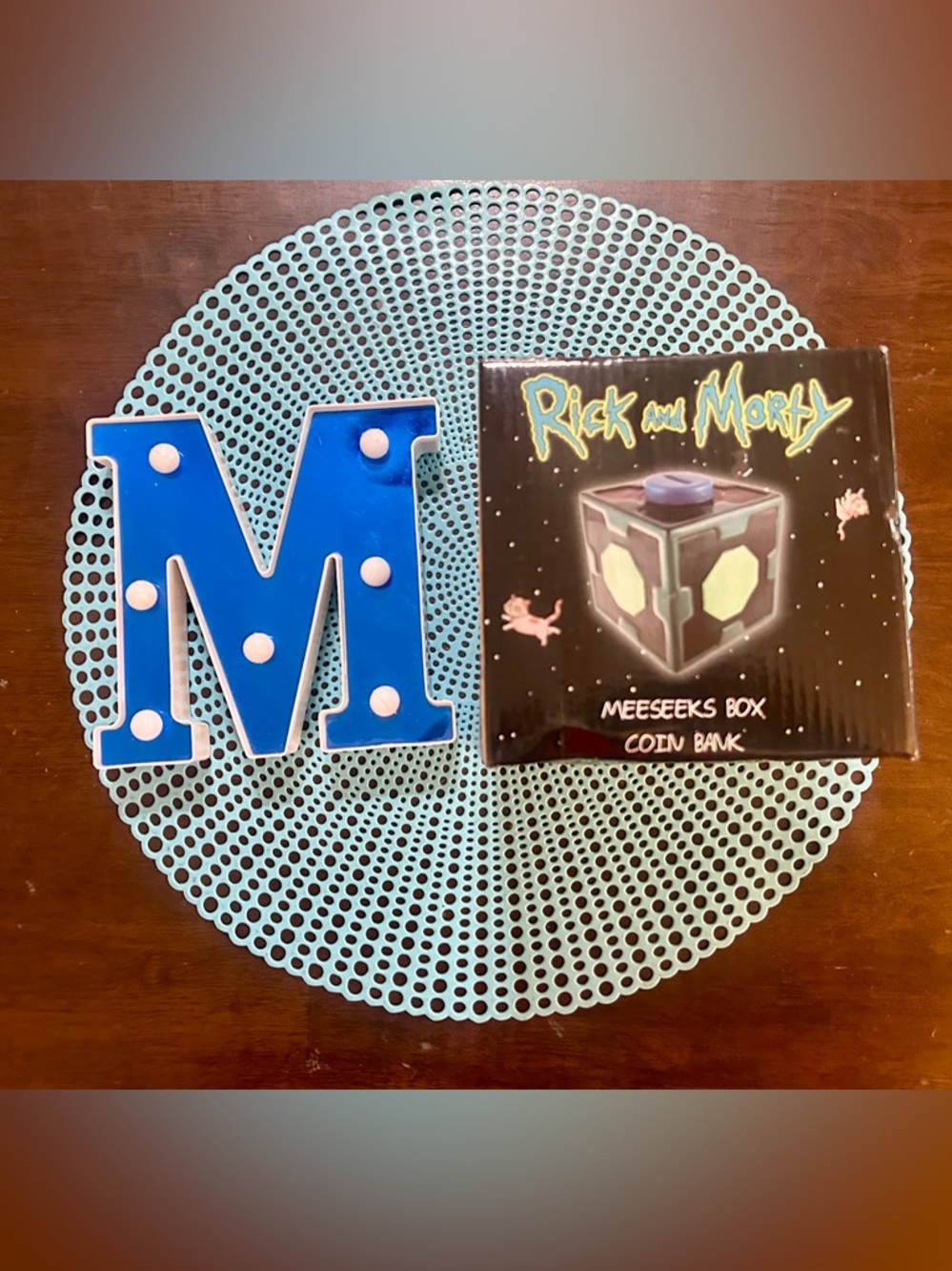 Rick and Morty Meeseeks Box Coin Bank 4.5” Ceramic Square Cube; in box
